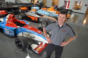 World Speed owner Telo Stewart stands in his shop on Wednesday at Sonoma Raceway near Sonoma. He is running five of his cars in this weekend's Pro Mazda championship race, a part of the Indycar weekend at Sonoma Raceway. (Frankie Frost photo)