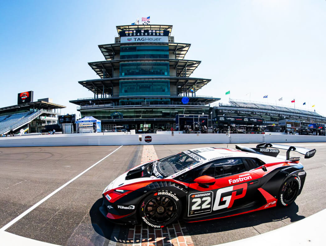 Indianapolis Motor Speedway Podium finishes in the Lamborghini Super Trofeo at the Brickyard!